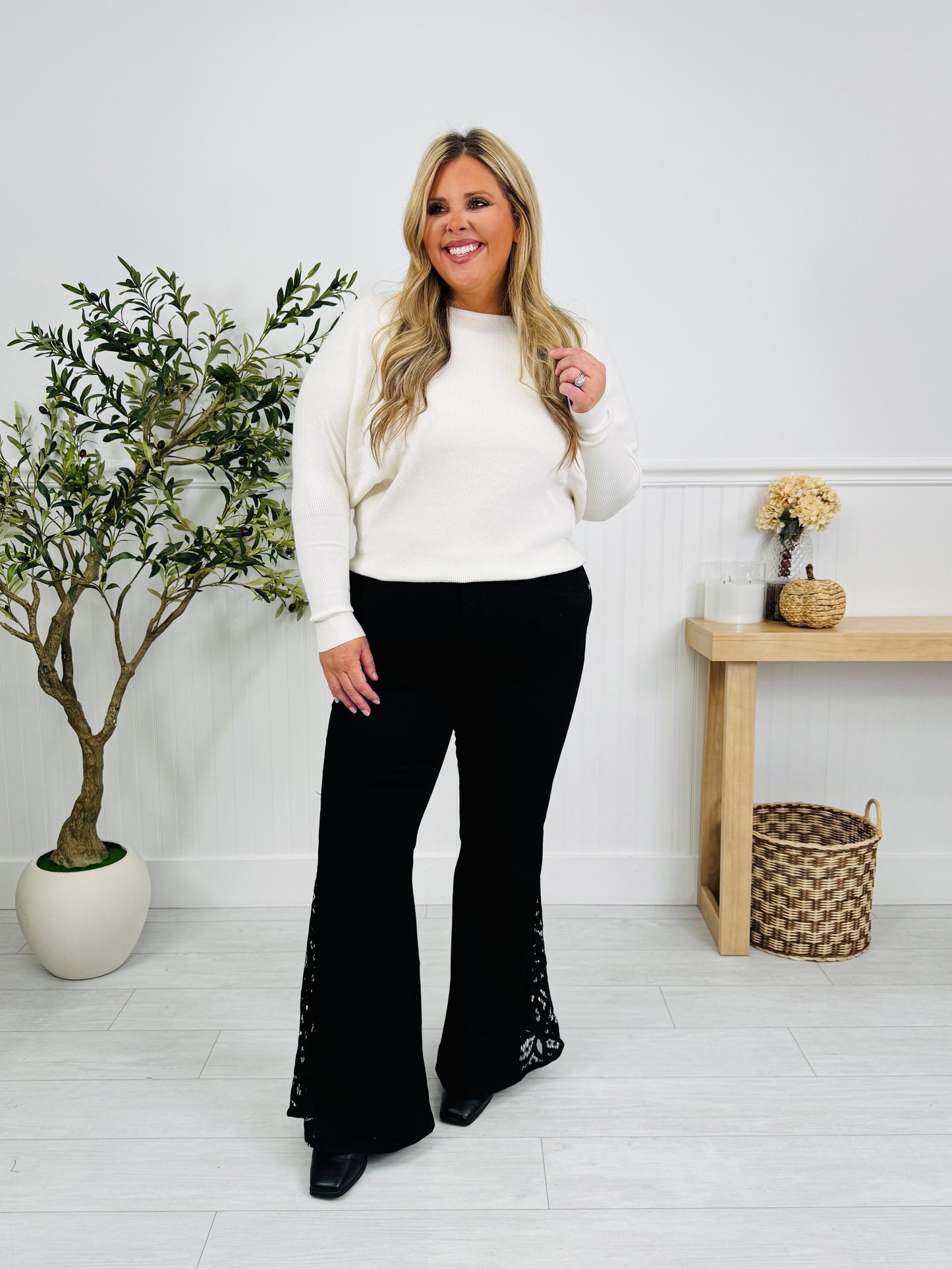 Judy Blue Lace Luxe Flare Jeans In Multiple Inseams