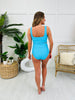 The Olivia Swim Top In Bright Blue