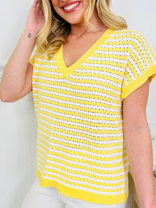 Nautical Knit Top In Multiple Colors