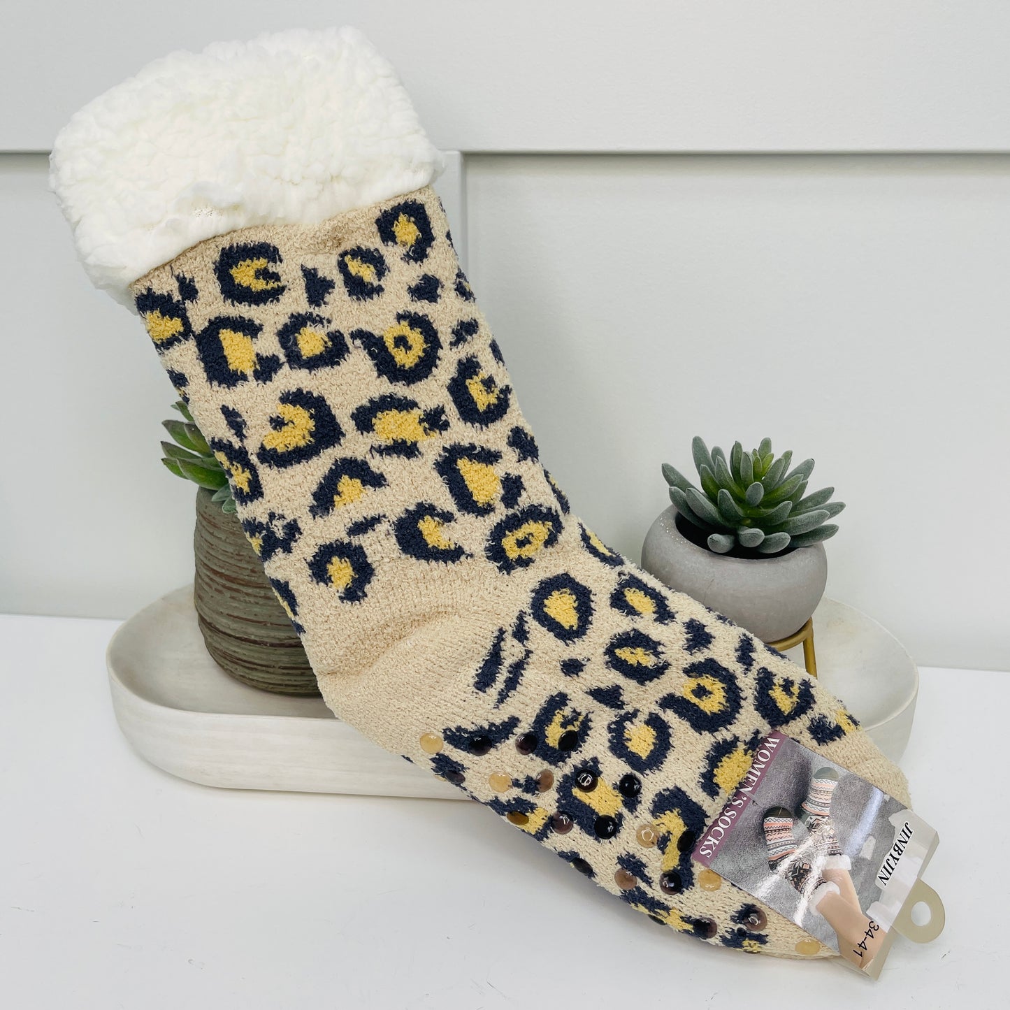 Leopard Printed Winter Socks- Multiple Colors!