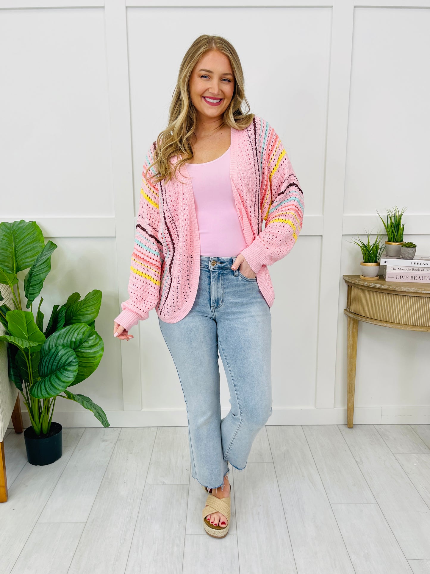 Bloomline Beauty Cardigan In Blush