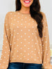 Café Dots Sweater In Camel/Ivory