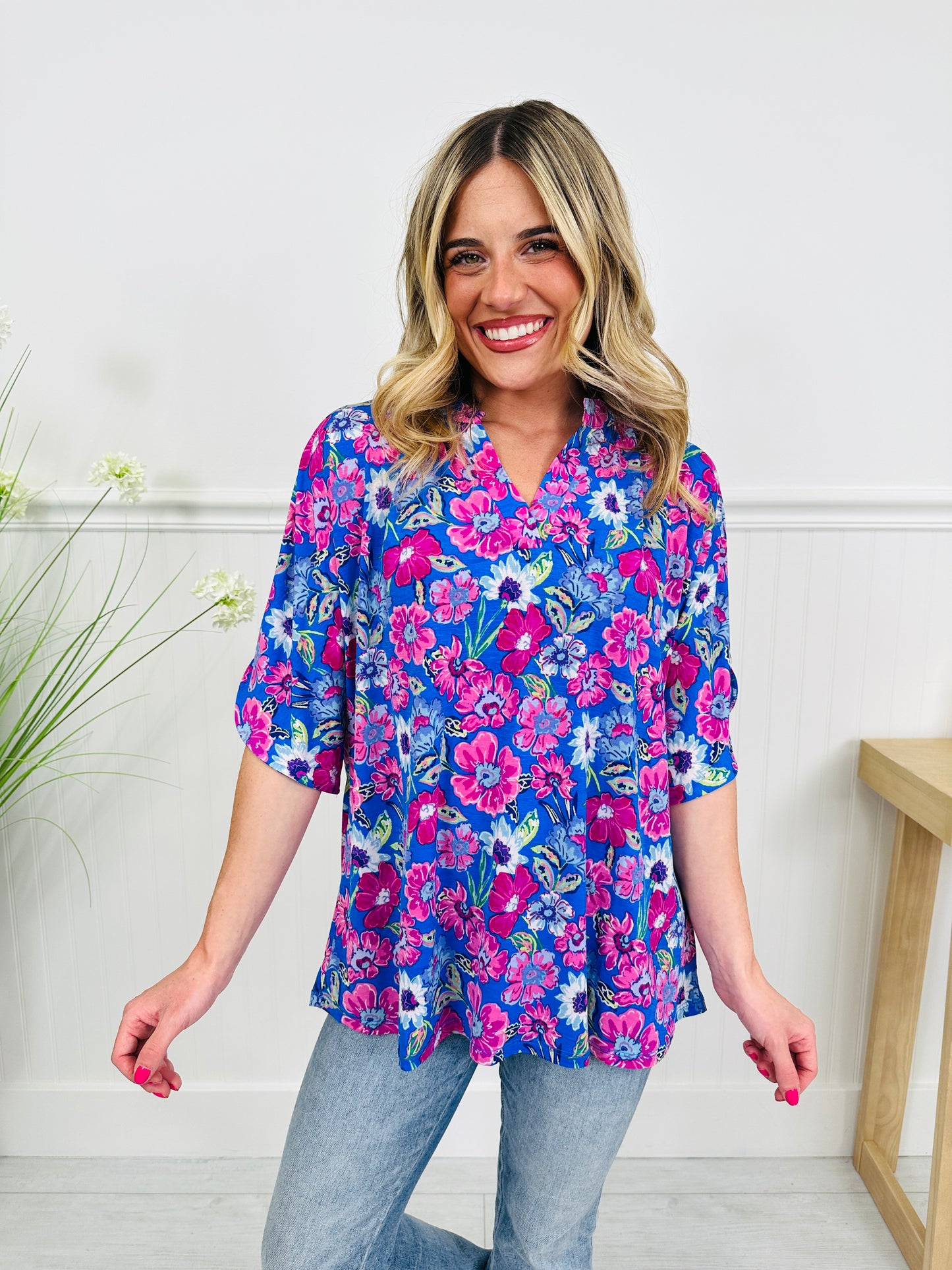Radiate Sunshine Top in Key West Print