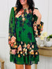 Floral Affair Dress In Emerald Green