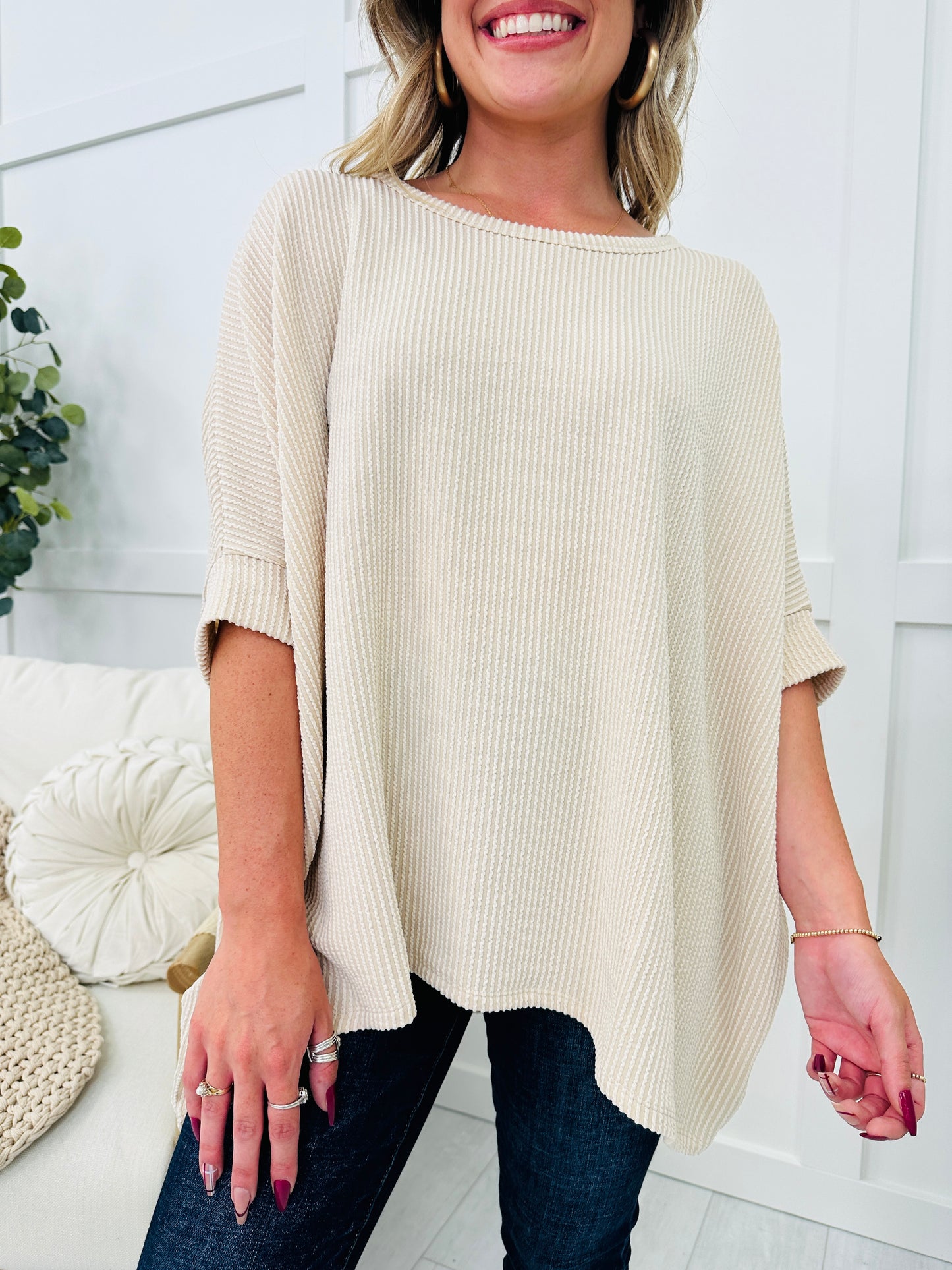 REG/CURVY Casually Corded Top- Multiple Colors!