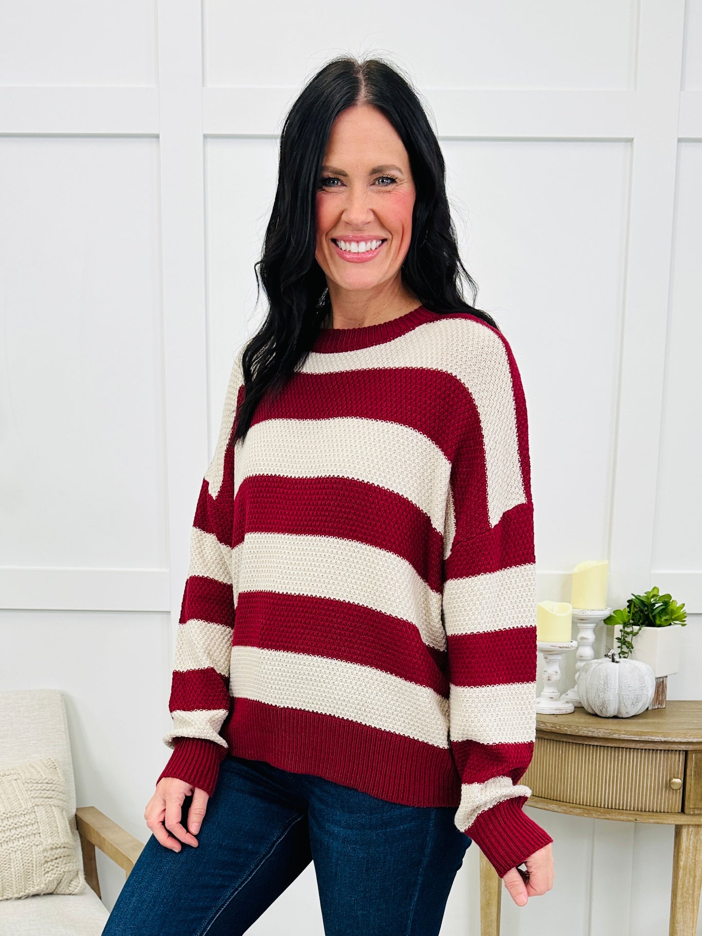 Cabin Daydream Sweater In Cabernet