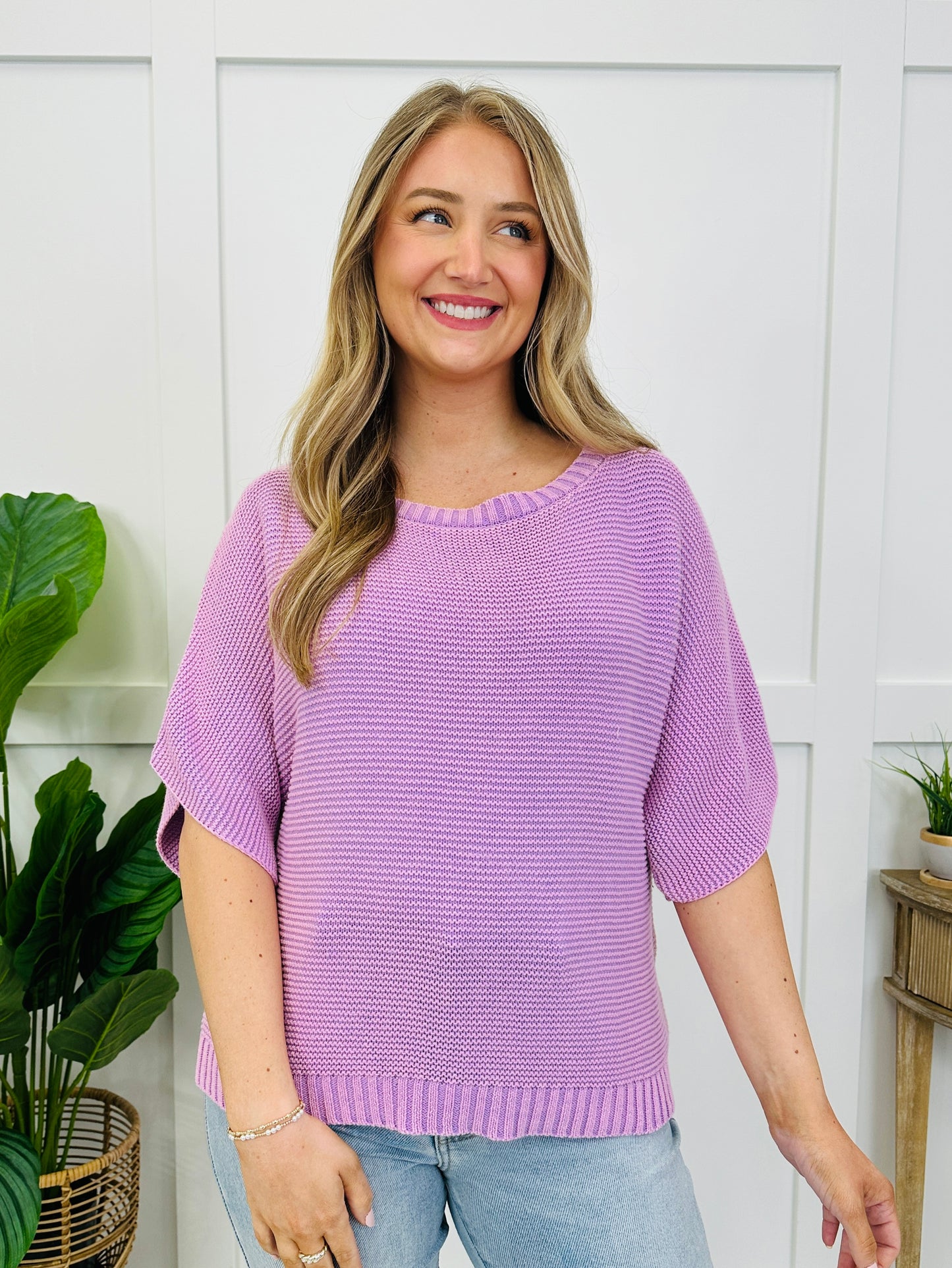 After Hours Knit Top In Washed Lavender