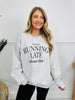 Always Running Late Graphic Crewneck Sweatshirt