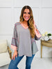 Floral Studio Top in Ghost Grey