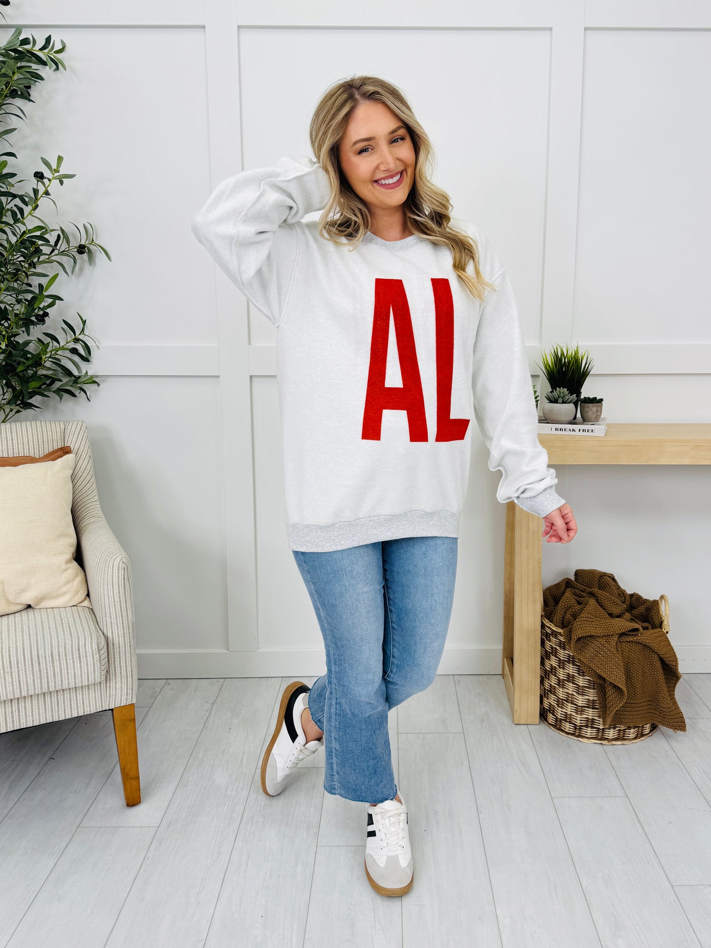 Alabama Reversible AL Graphic Crewneck Sweatshirt