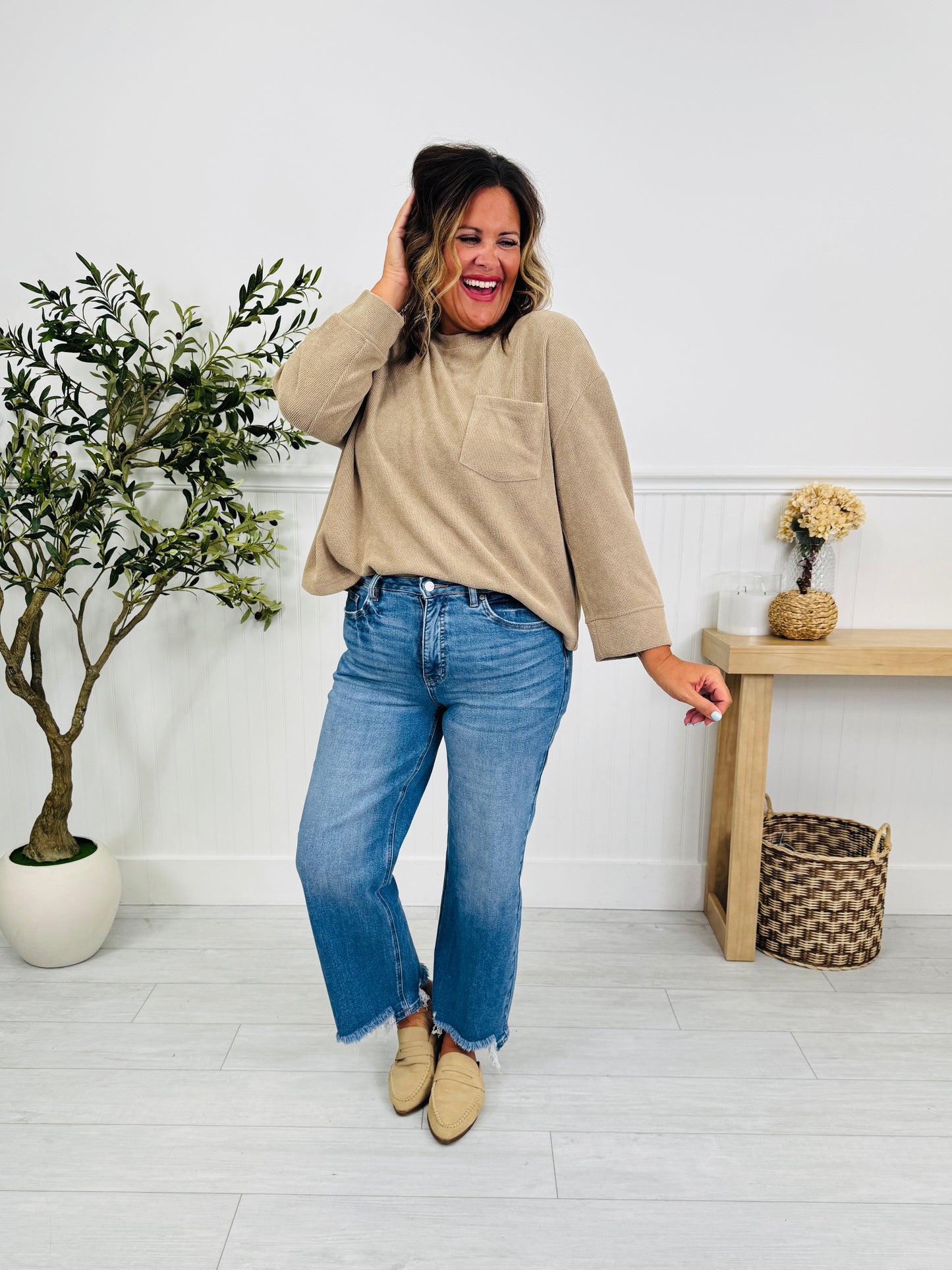 Fashionably Late Straight Tummy Control Jeans