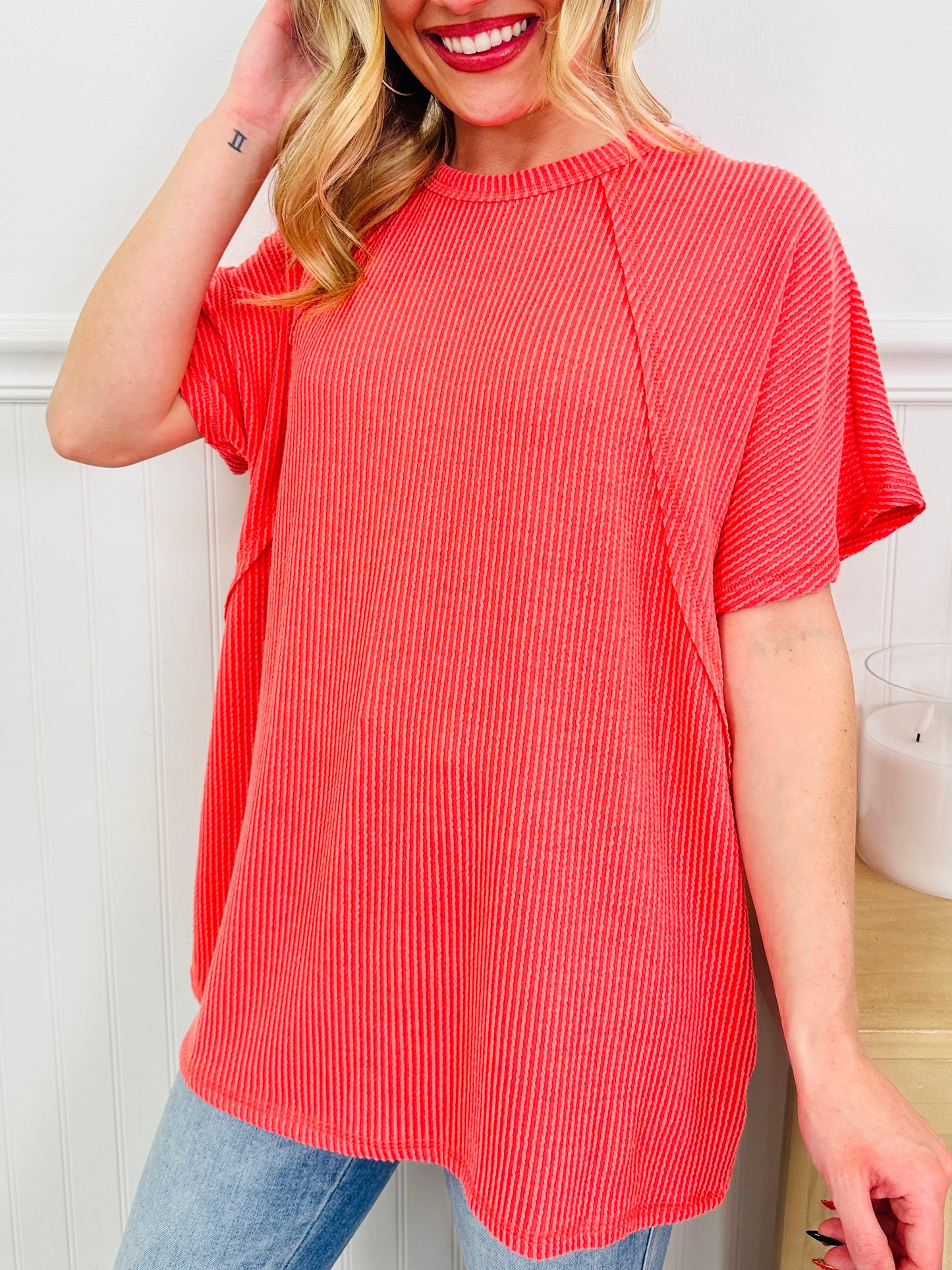 Pop of Color Top in Multiple Colors