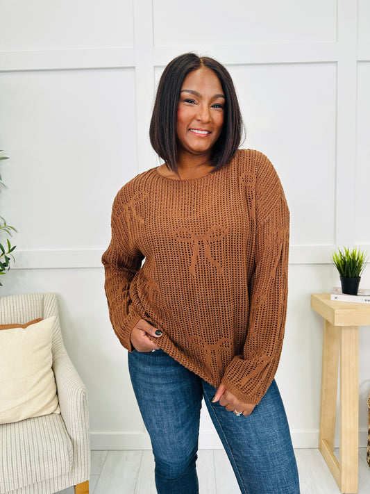 Ribbon Theory Sweater in Brown