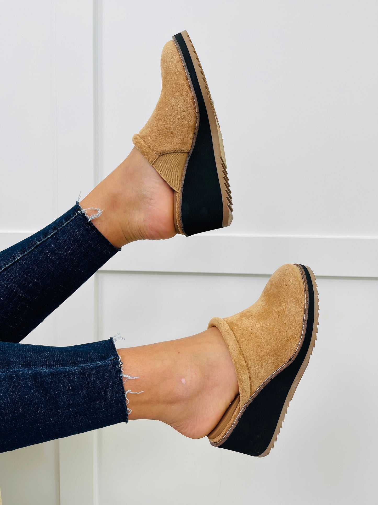 Sliding Into Style Mules In Camel Suede