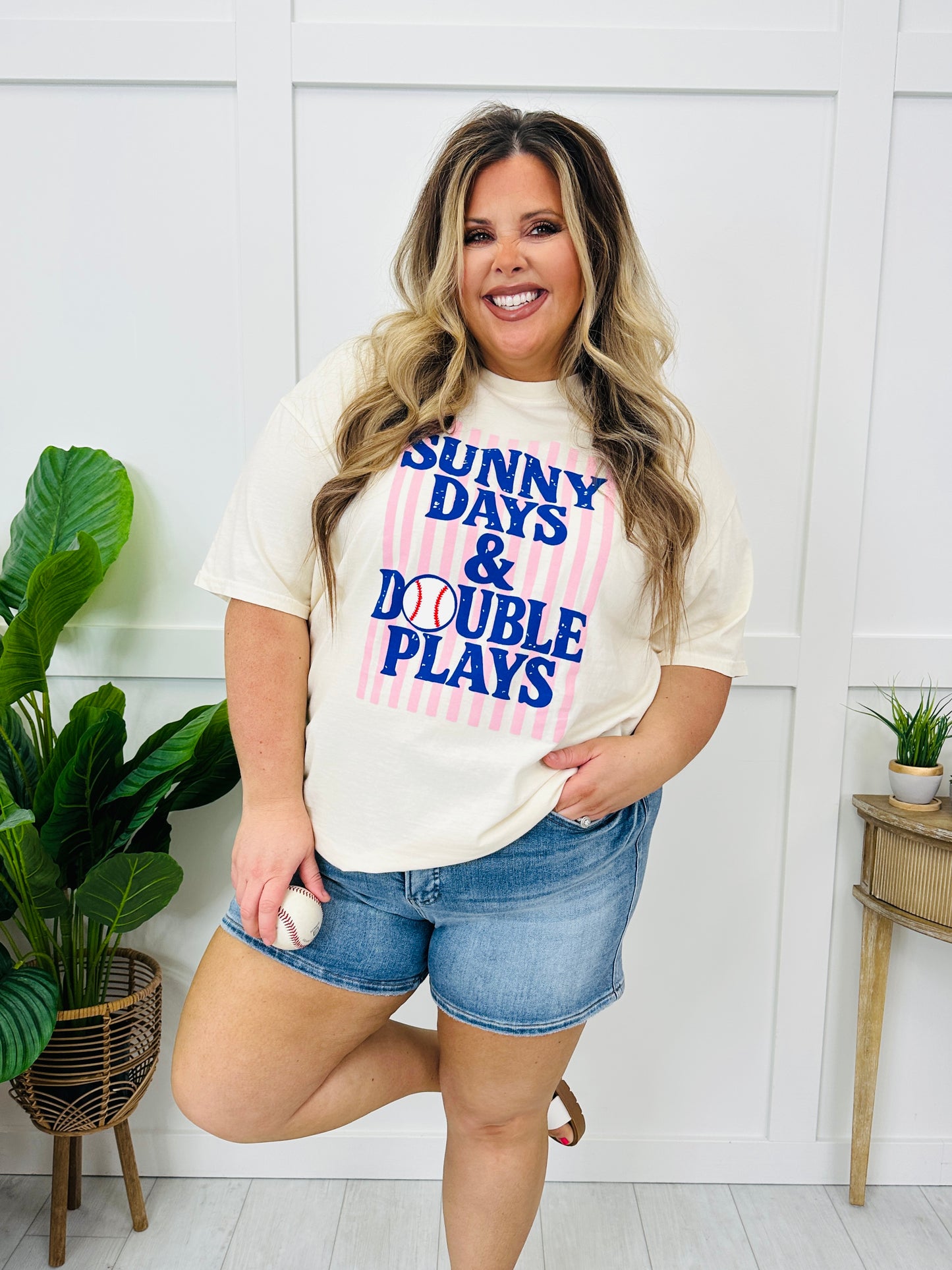 Sunny Days and Double Plays Graphic Tee