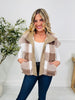 Plaid To Perfection Vest In Taupe