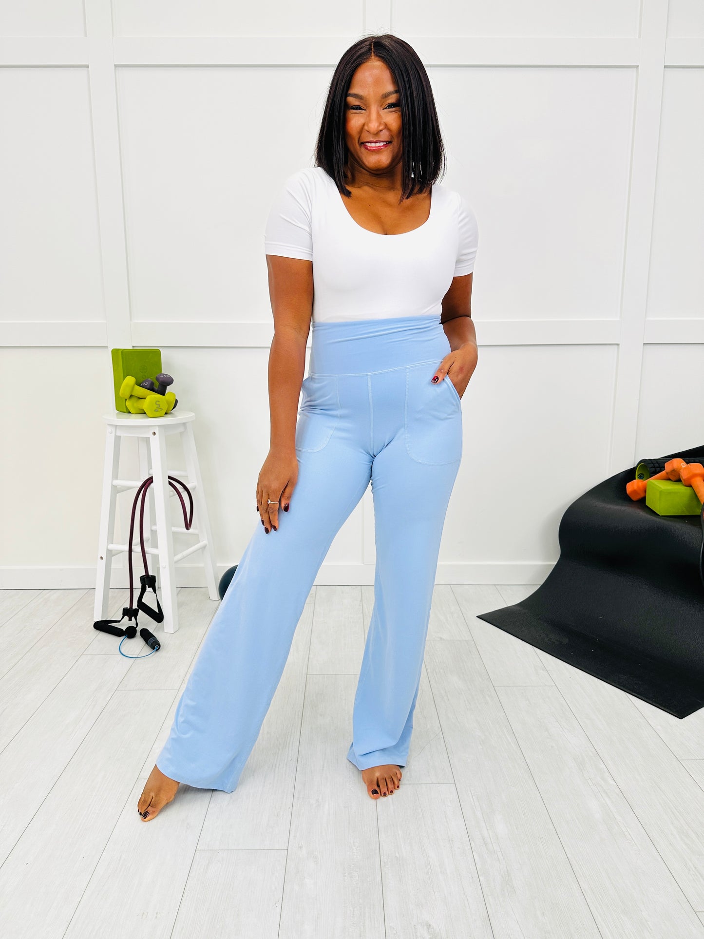 Weightless Words Bottoms In Pastel Blue