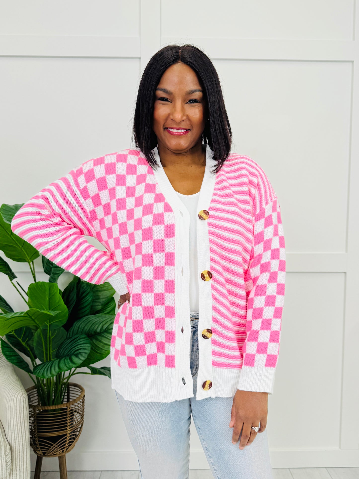 Fresh Start Cardigan In Pink