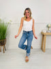 Scallop Sweetheart Tummy Control Cropped Straight Jeans