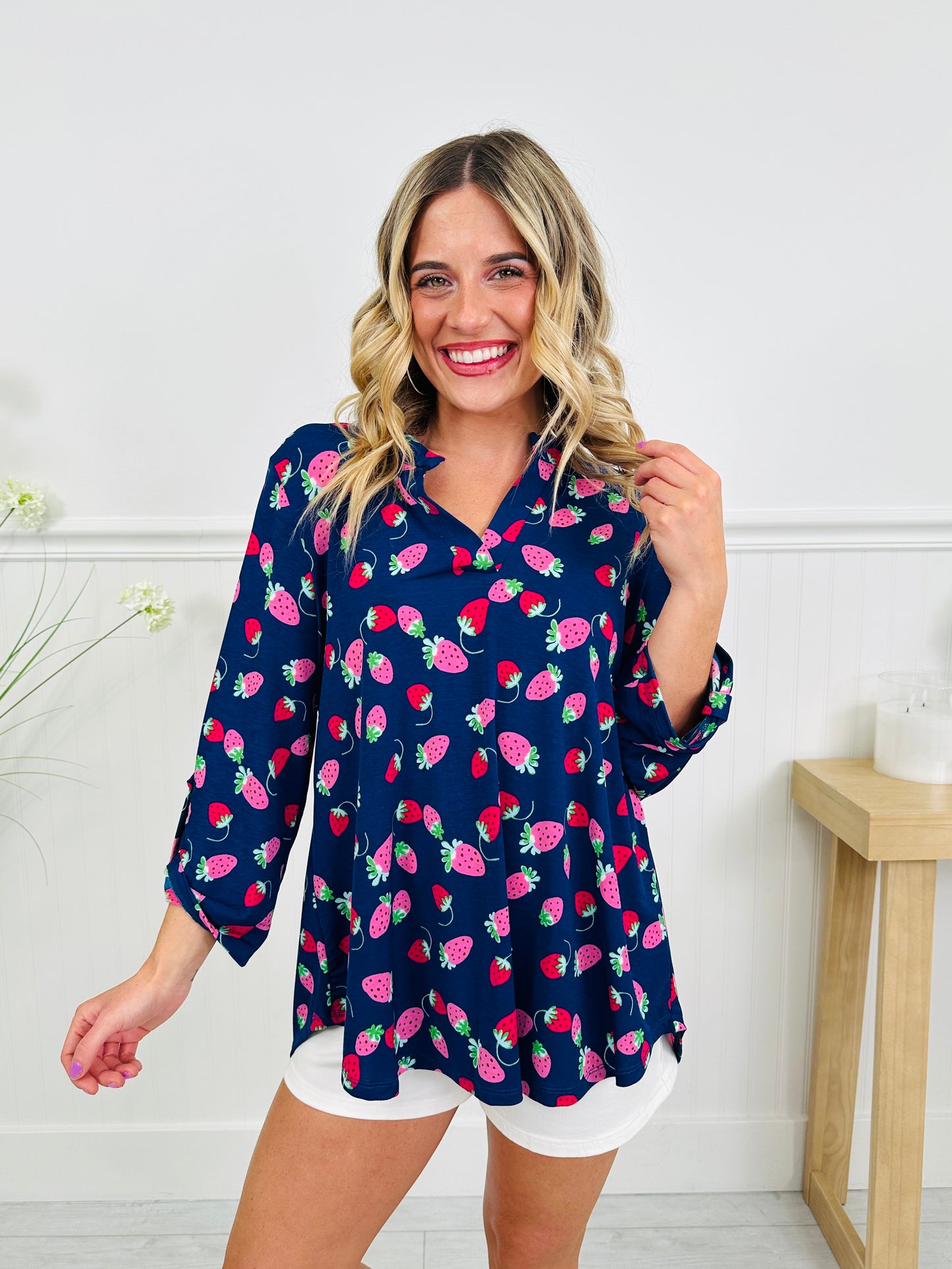 Sweet Like Spring Top in Plant City Print