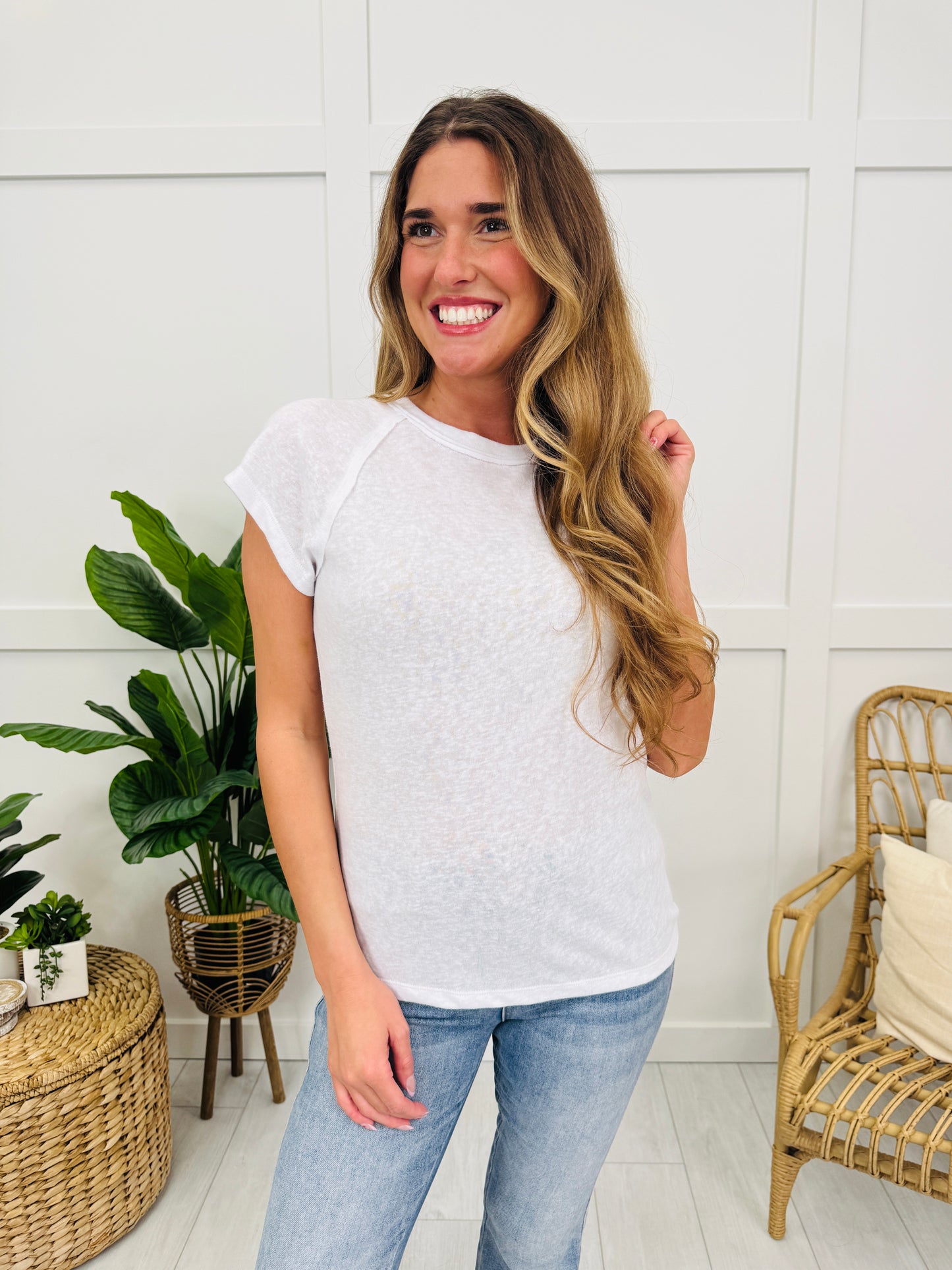 Faded Summer Sky Top In Multiple Colors