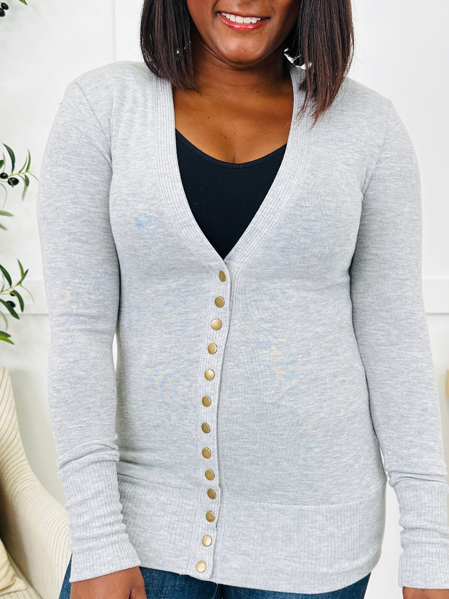 Snap Decision Cardigan- Multiple Colors!