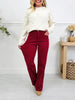 Judy Blue Merlot Moment Thermal Straight Jeans