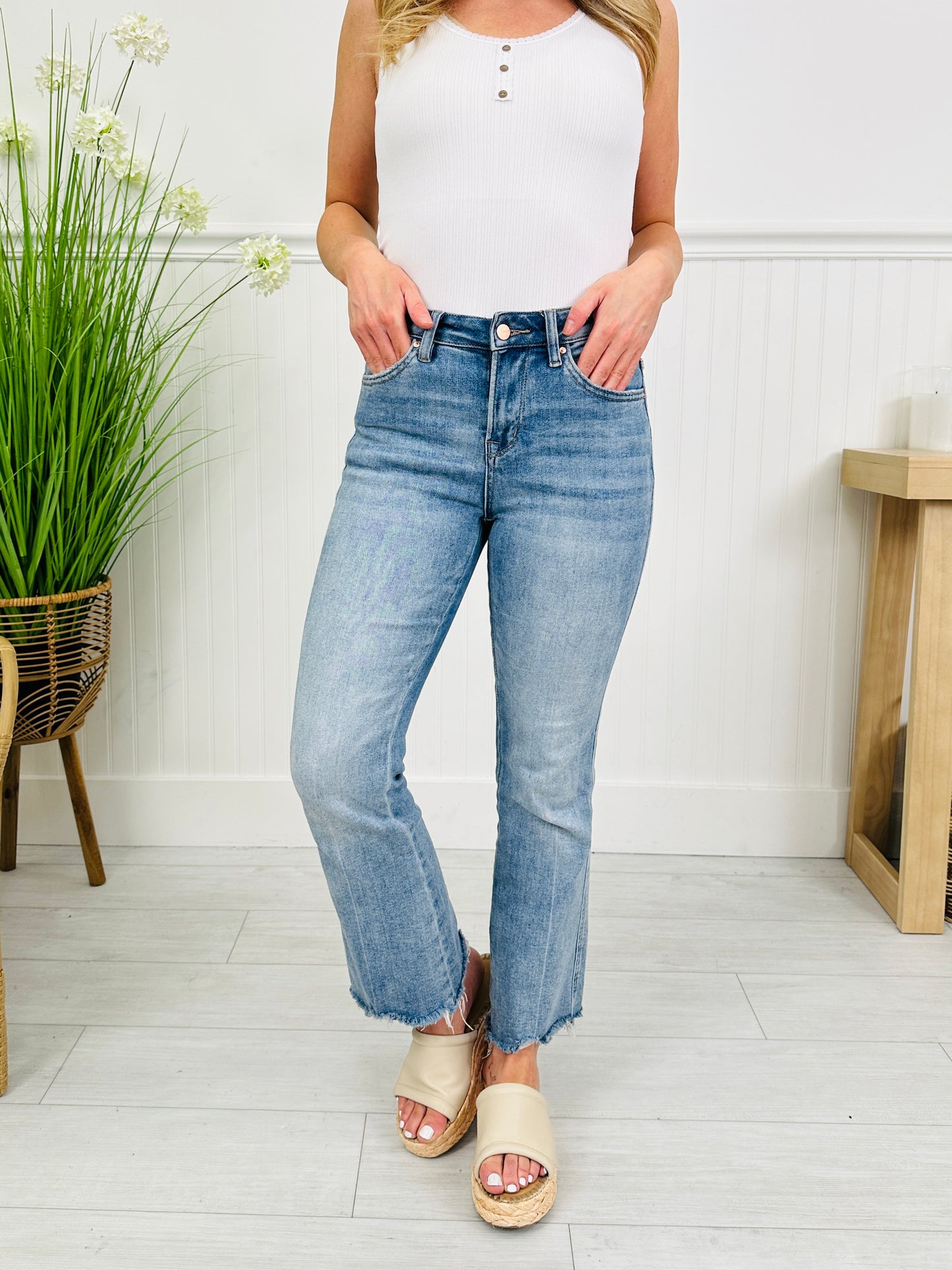 Kick Back And Relax Kick Flare Cropped Jeans