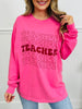 Teacher Graphic Long Sleeve Tee in Multiple Colors
