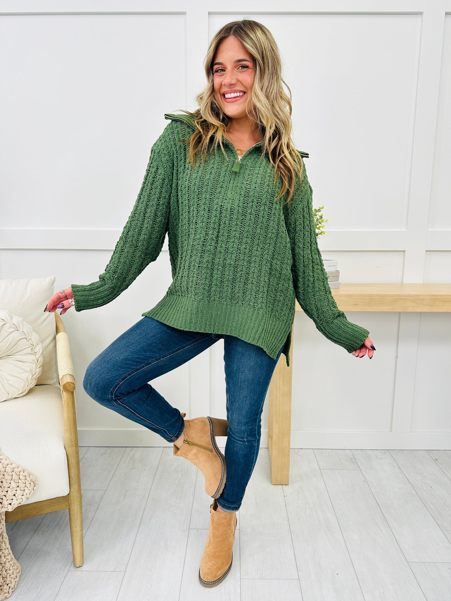 REG/CURVY Cozy Crush Chenille Zip Up Sweater- Multiple Colors!