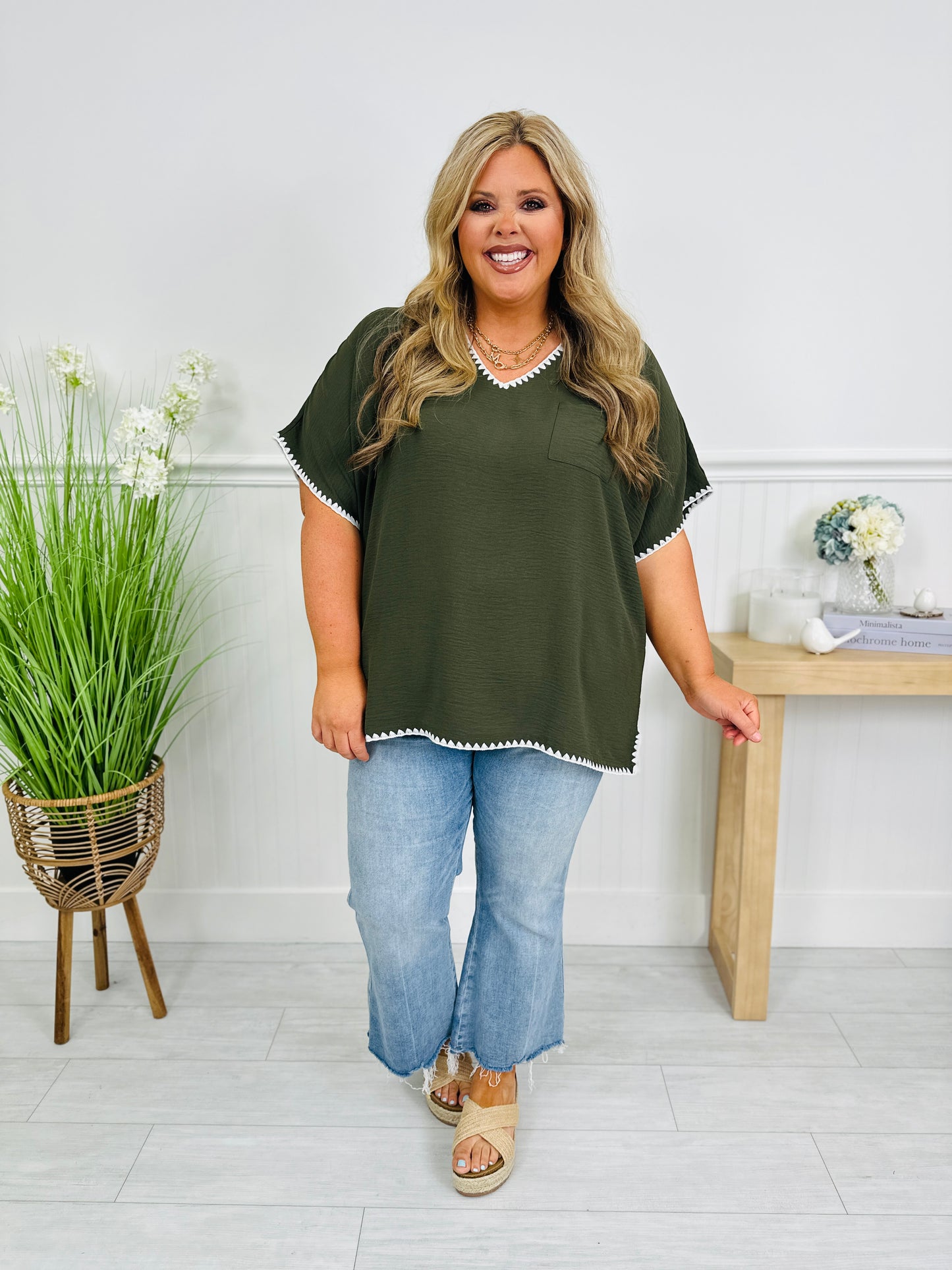 Stitched In Style Top In Multiple Colors