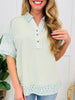 Patchwork Harbor Top In Sage