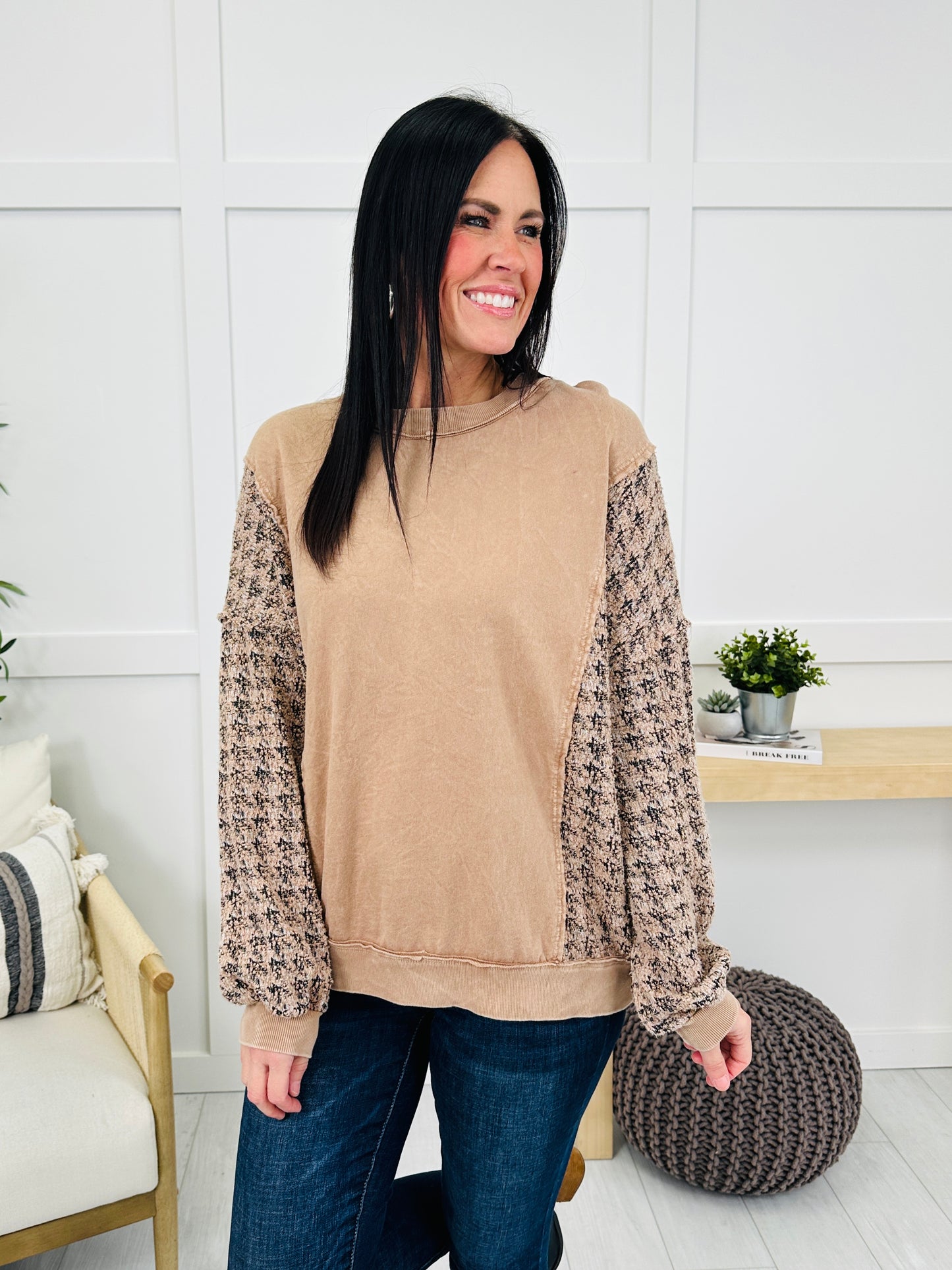 Feels Like Home Top in Latte