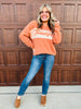 Fall Into Happiness Sweater In Burnt Orange