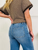 Double Check Tummy Control Wide Leg Cropped Jeans