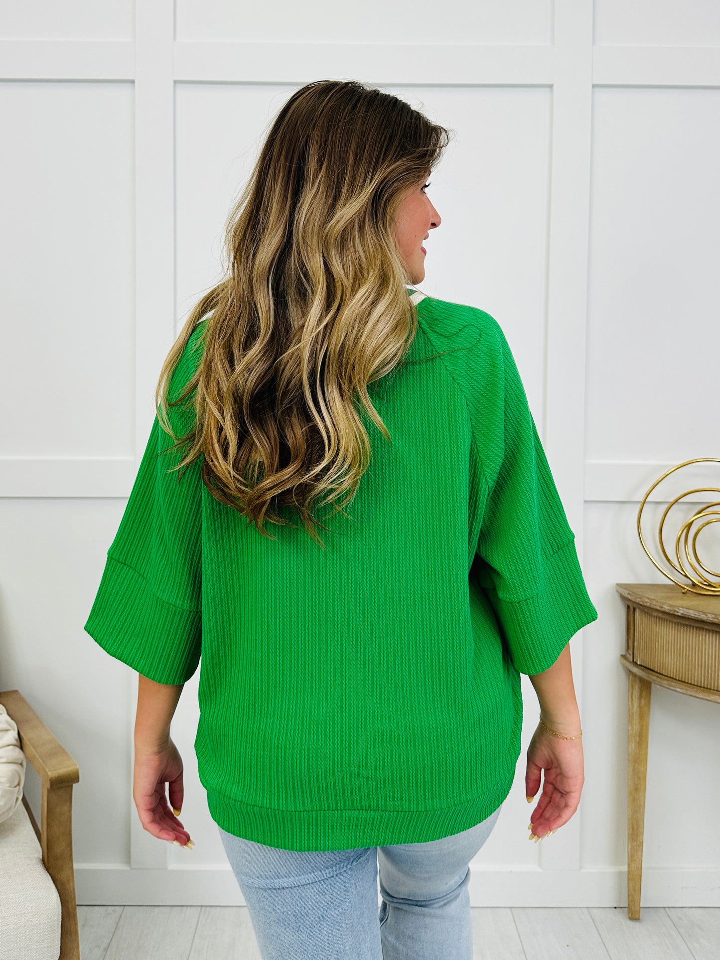 Running Around Town Top In Green