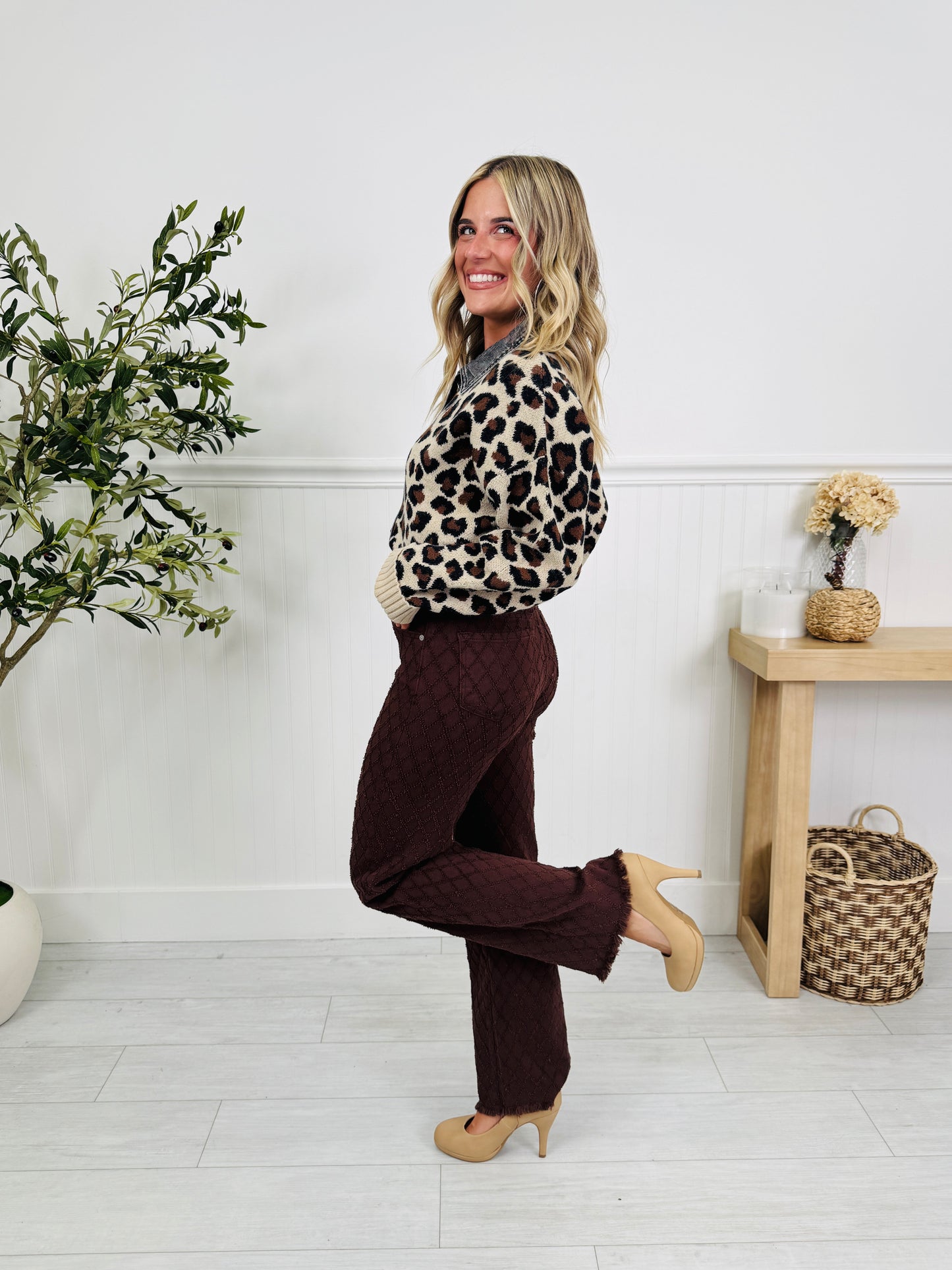 Chocolate Charm Tummy Control Straight Jeans