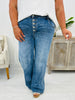 Risen Pushing My Buttons Wide Leg Jeans in Reg/Curvy