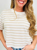 Signature Stripe Top In Taupe