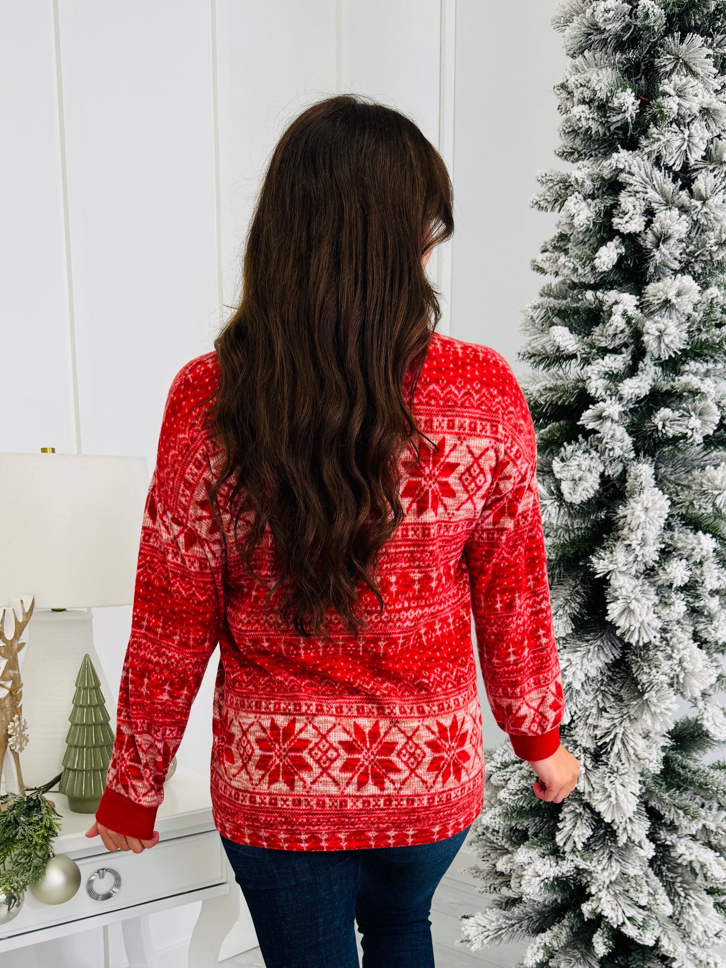 Cozy In Crimson Sweater