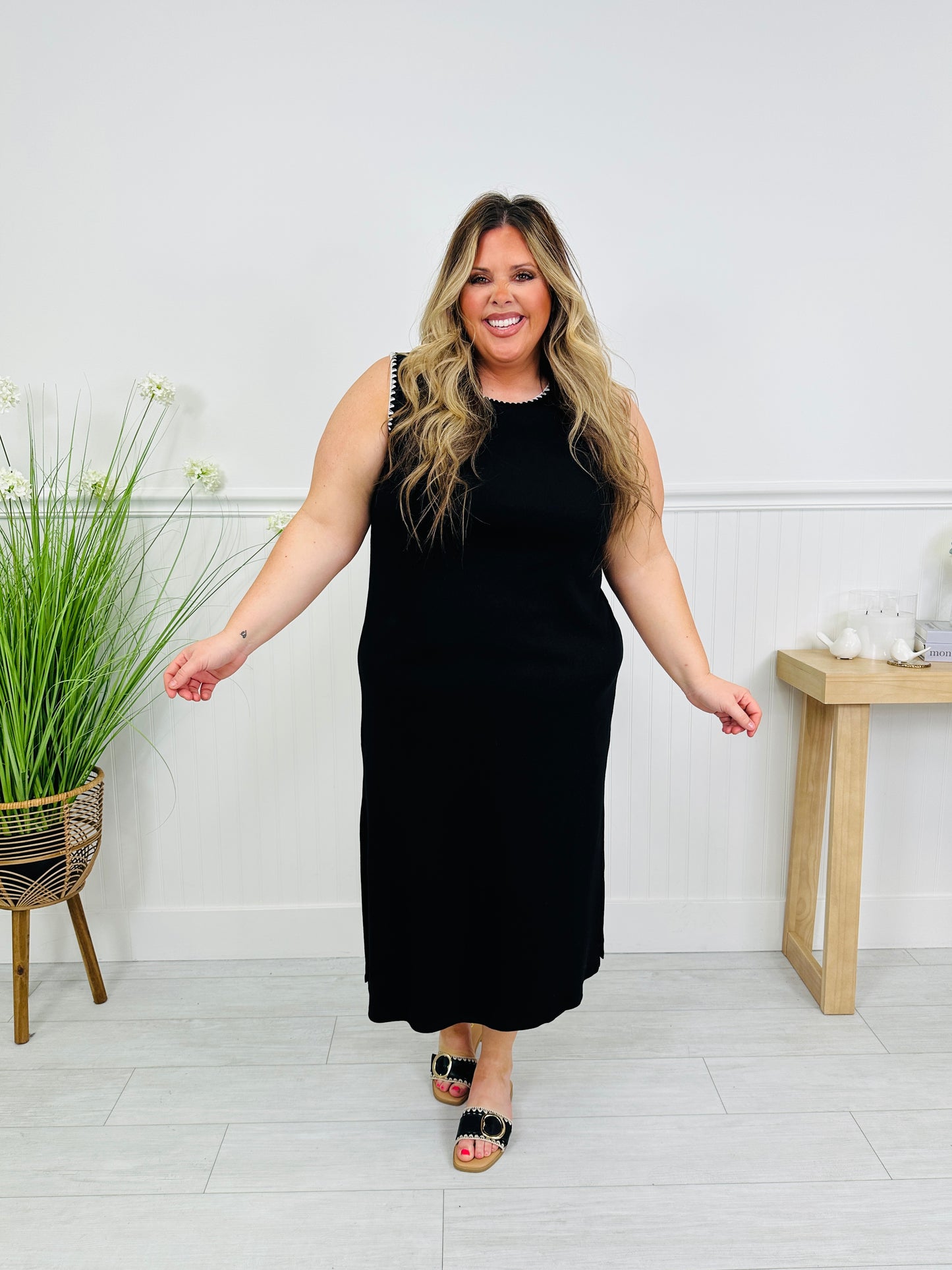 Better Than Basic Midi Dress in Black