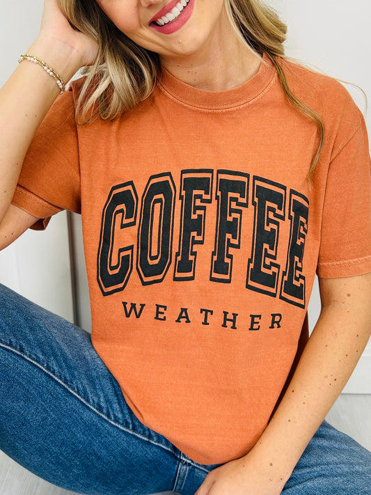 Coffee Weather Graphic Tee in Copper