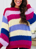 Everyday Bright Sweater in Plum Combo