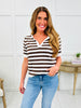 Daydream Stripes Top In Brown