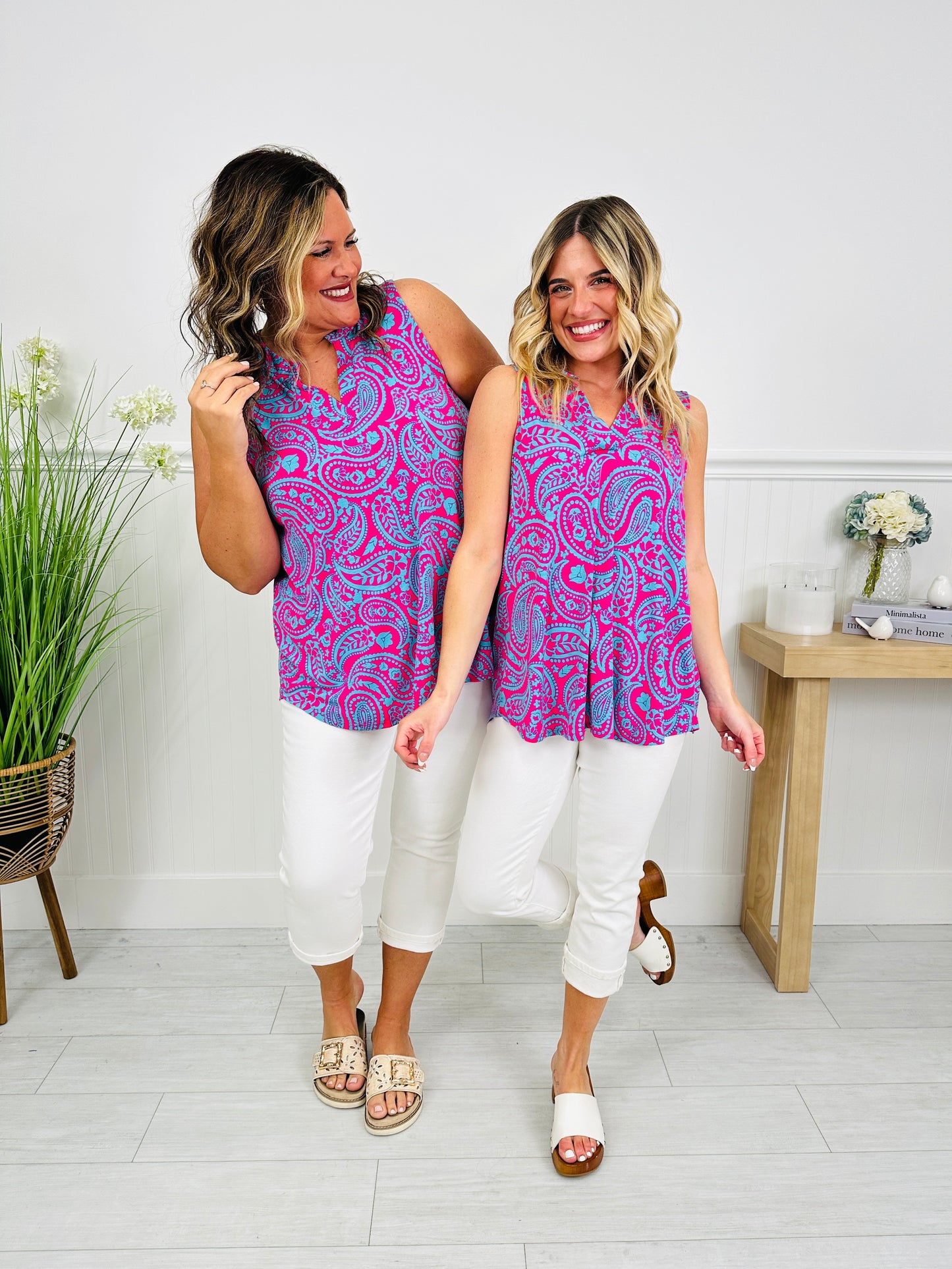 Sunshine Energy Top in Palm Springs Print