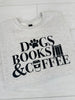 Dogs Books & Coffee Graphic Crewneck Sweatshirt