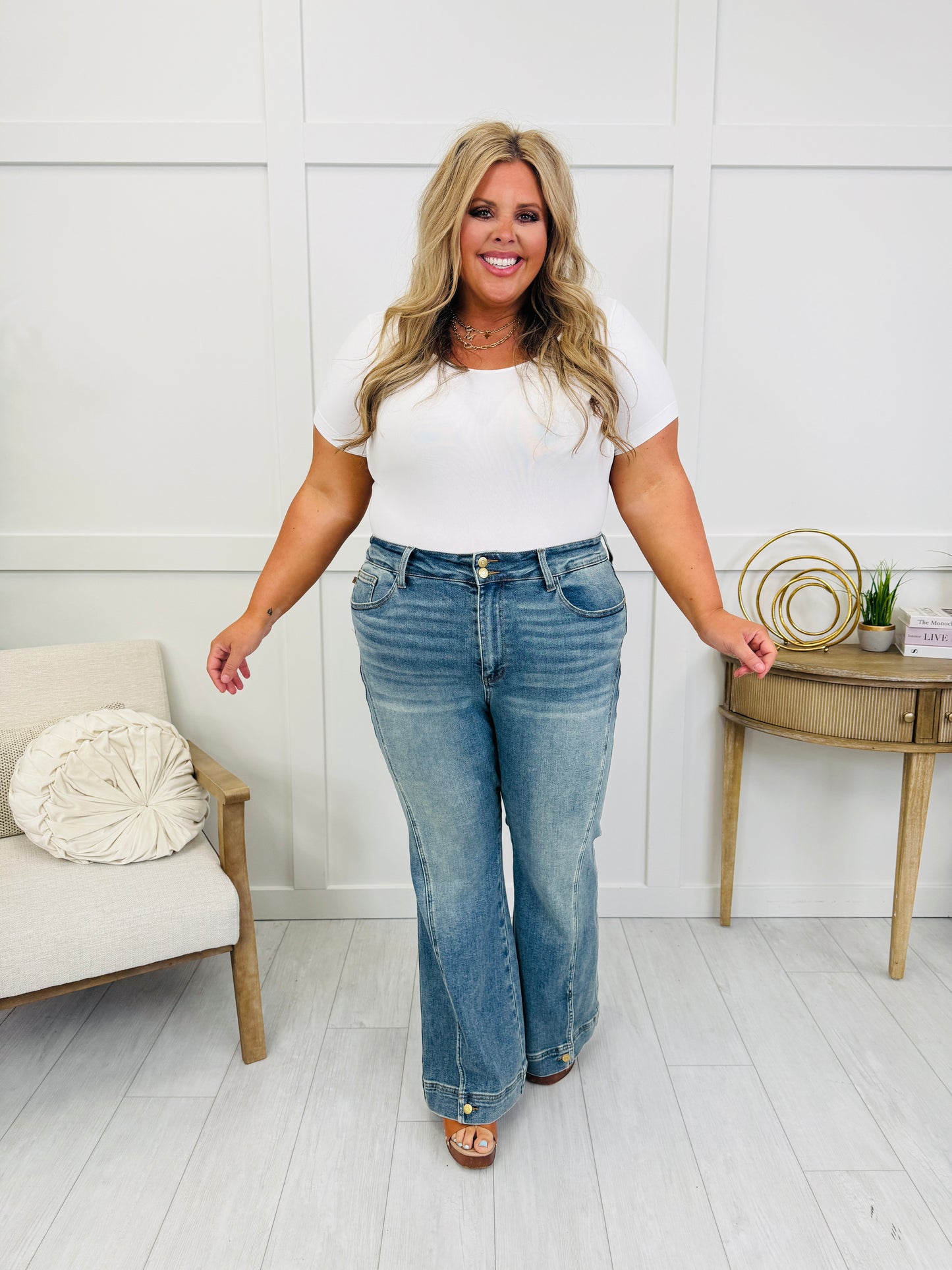Judy Blue Main Attraction Vintage Wash Flares