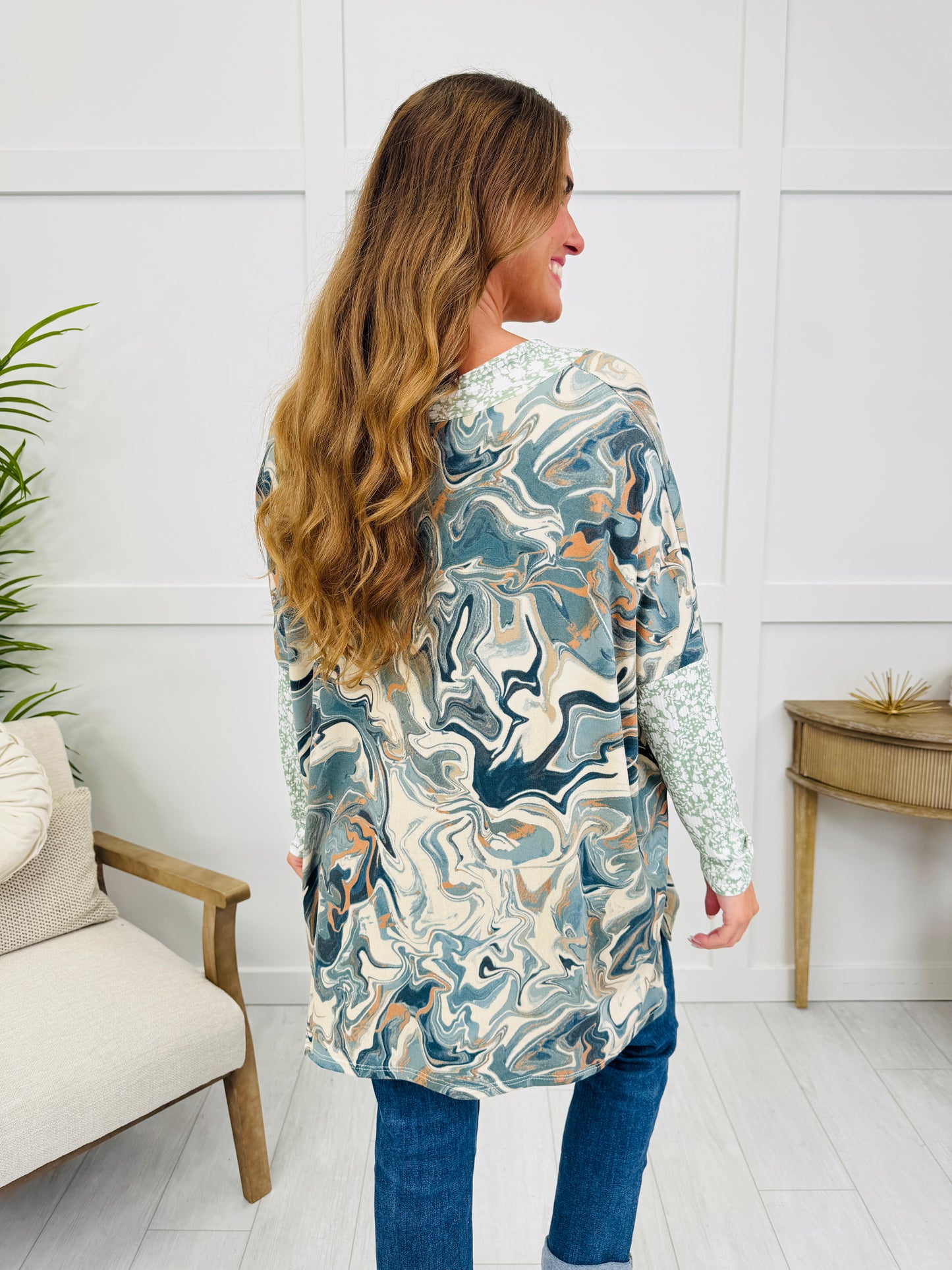 Luxe in Love Top In Teal Green