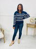 Stripes Like Sunday Sweater in Navy/Cream