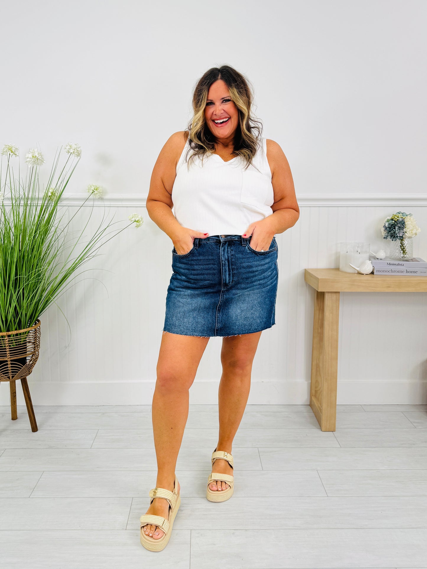 Judy Blue Sweet Escape Rigid Magic Skirt